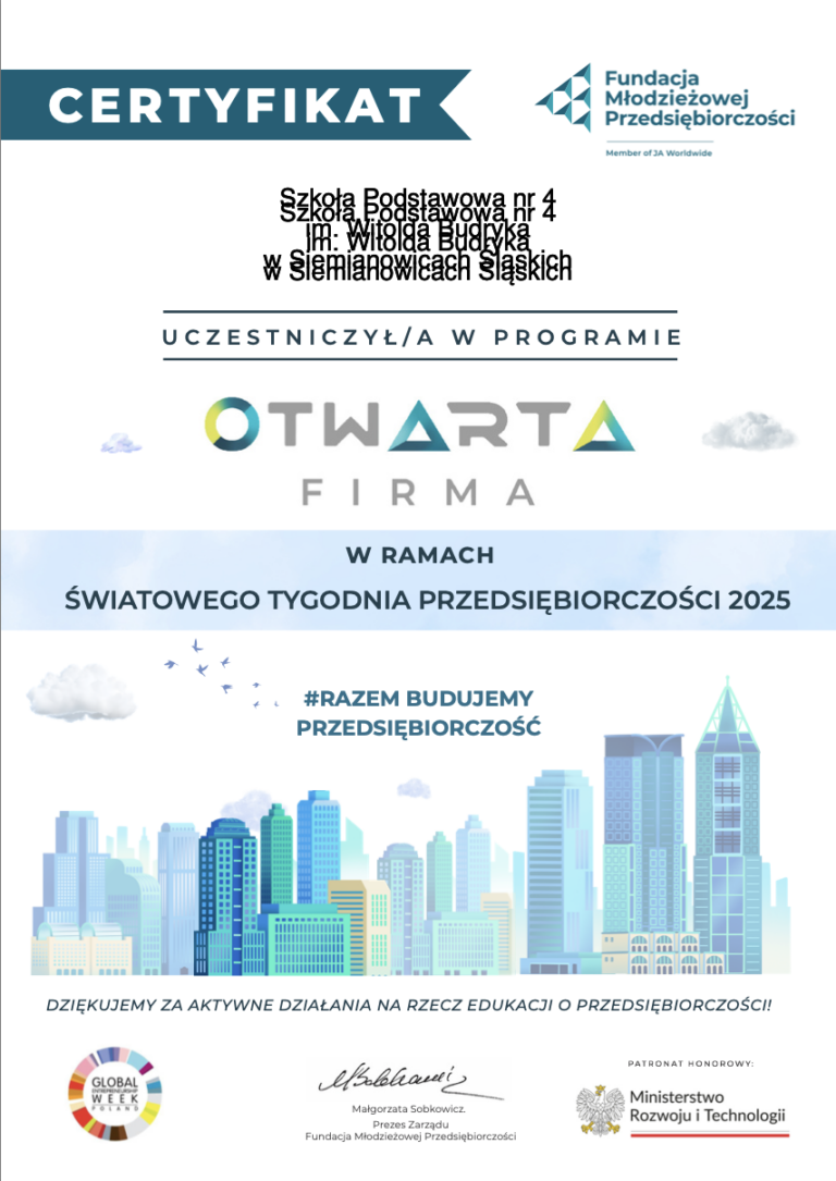 SP4 uczestnikiem programu „Otwarta Firma”
