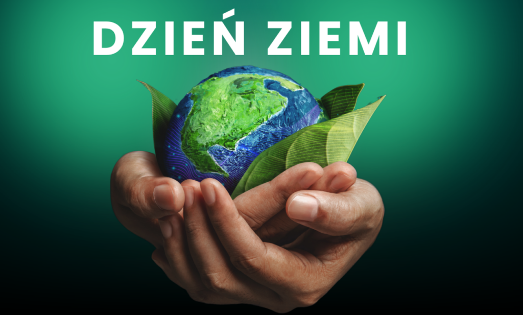 Dzień Ziemi: dłonie trzymające planetę otoczoną liśćmi